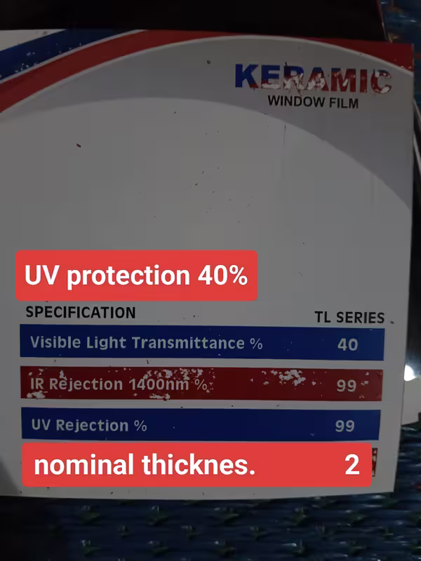 Kaca Film Ceramic 40% TL Series Premium